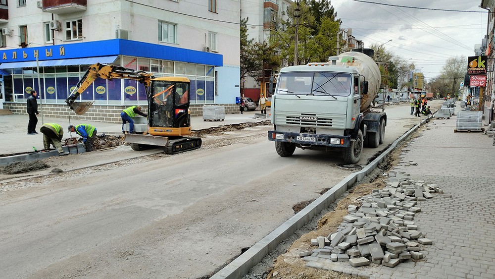 Продолжается  ремонт  улицы  Куйбышева