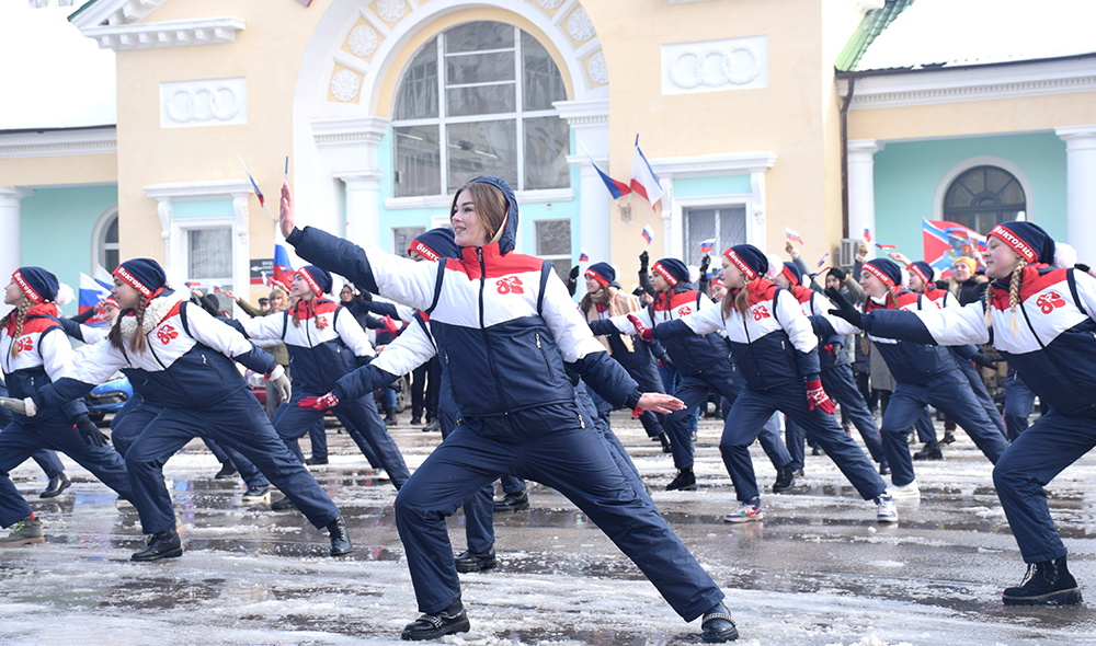 Молодёжный флешмоб в честь Крымской весны